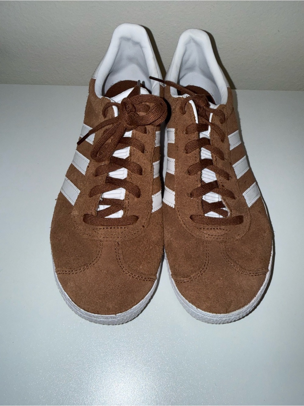 adidas Gazelle Suede Sneakers in Brown and White - Picture 2 of 7